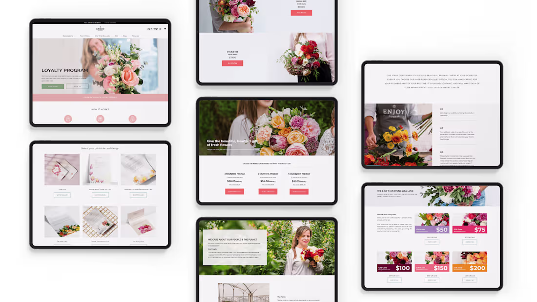 Cover image for Flower Subscription - UI / Web Design