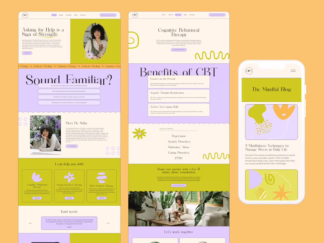 Cover image for Website and Branding for Holistic Women's Therapy Practice