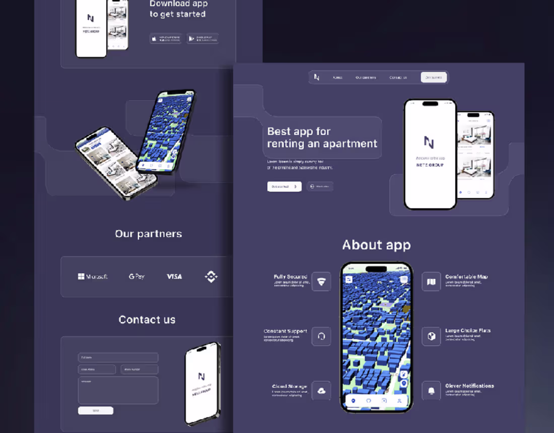 Cover image for Promo landing for app | UI UX Design