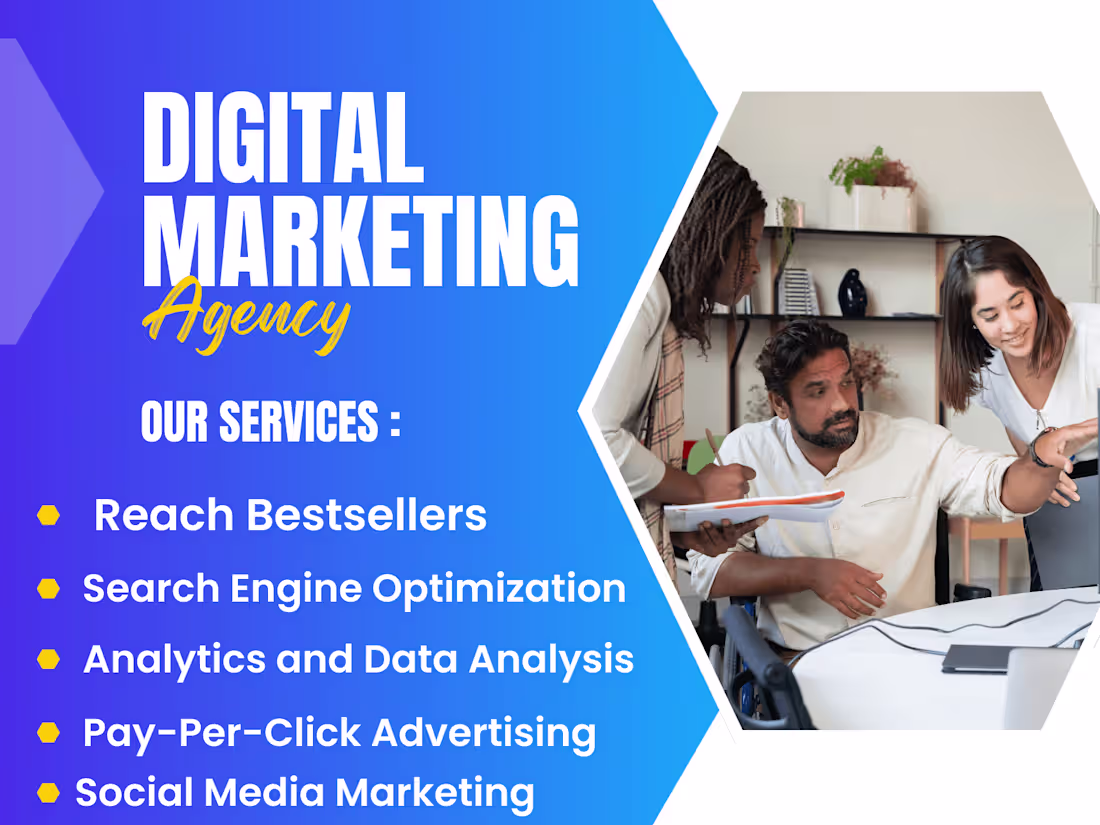 Cover image for  SEO, Reach Bestsellers, Social Media Marketing, Boost sales