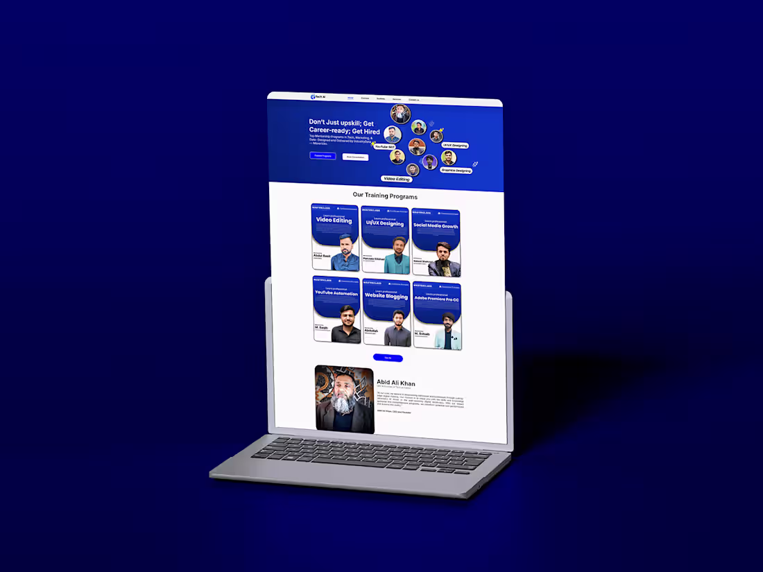 Cover image for Training Agency Hompage Design :: Behance