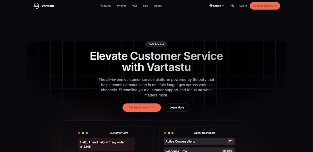 Cover image for Vartastu - Customer Service Chat Platform