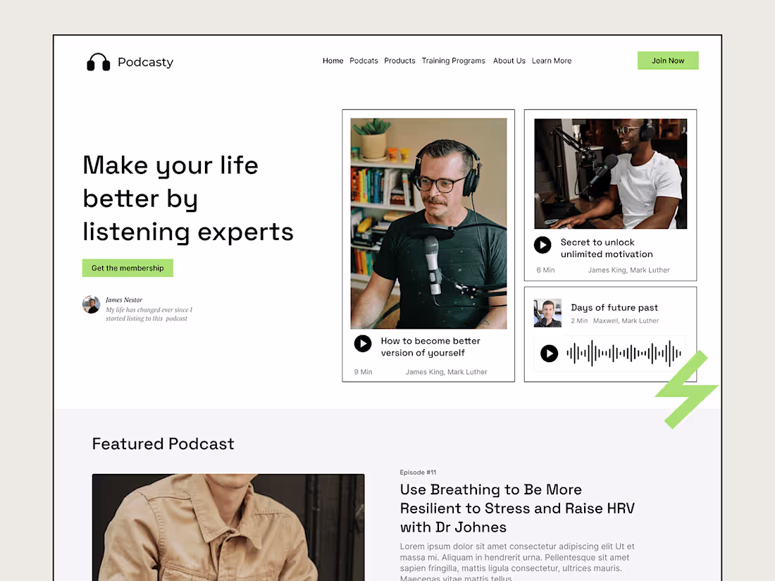 Cover image for Podcast Website UI Ux Design 