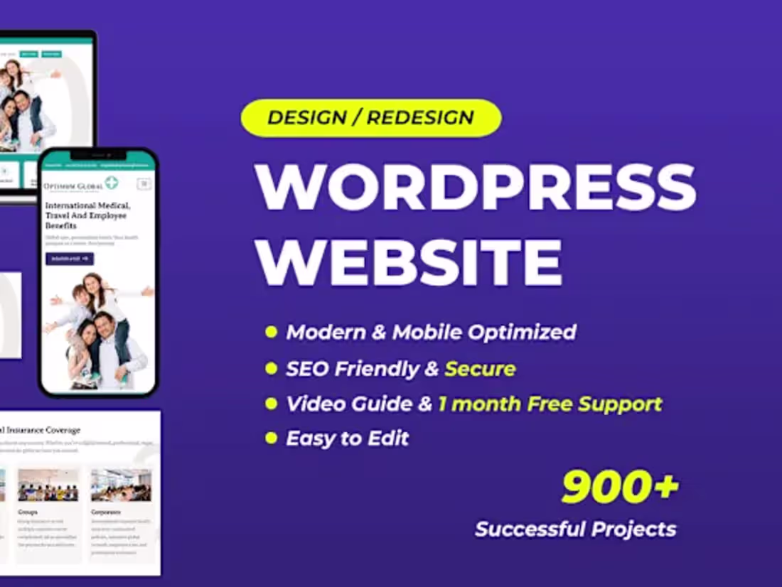 Cover image for I will develop wordpress website with responsive web design