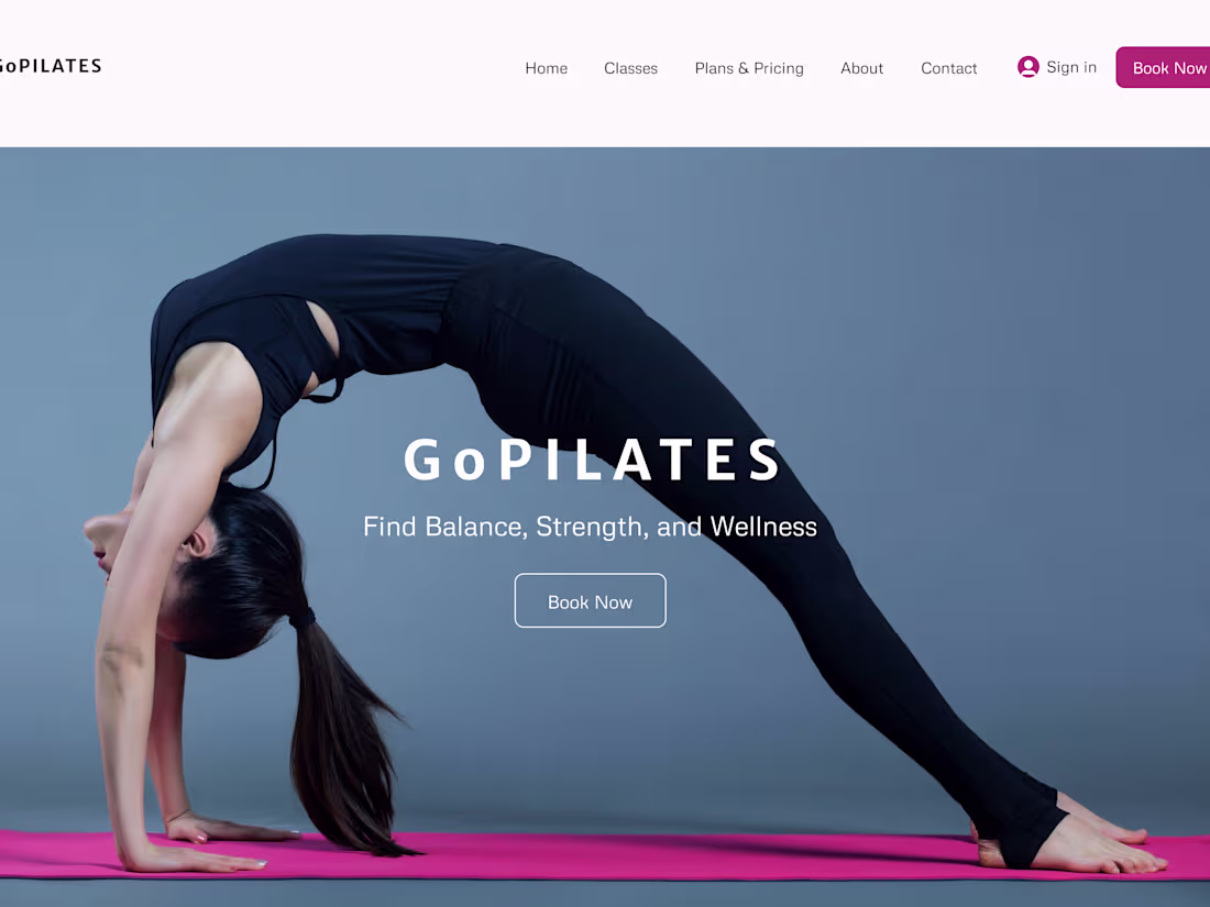 Cover image for Pilates Studio-Landing Page-Web Design -UI/UX
