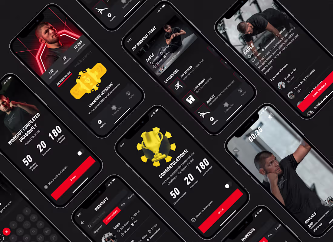 Cover image for 🛑 OctaZone. Fitness App by Khabib Nurmagomedov