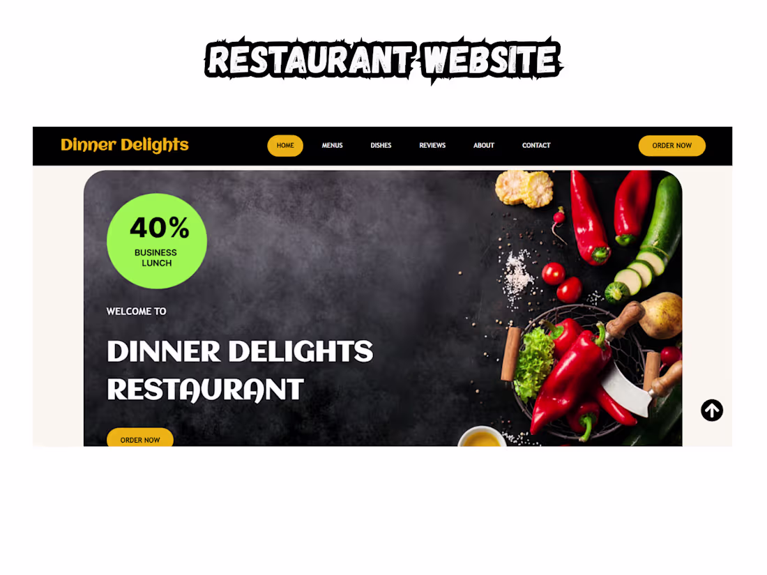 Cover image for Modern Restaurant Website Design