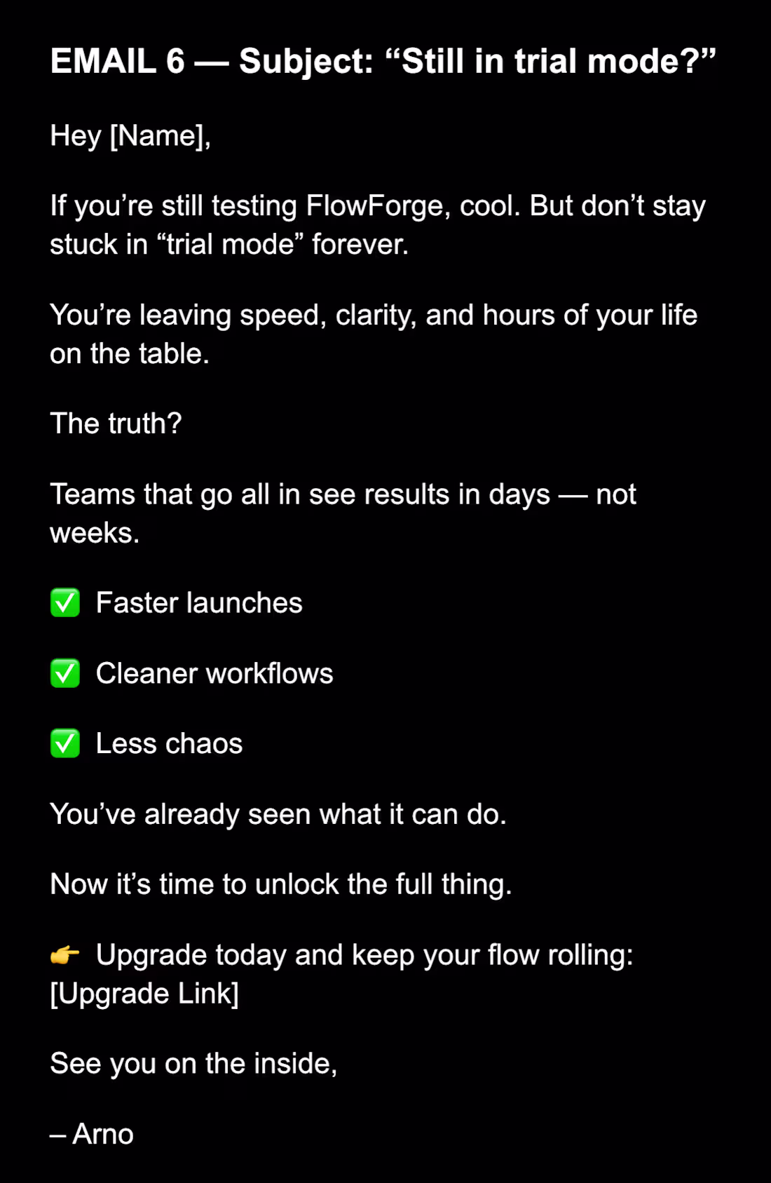 Cover image for Sample email 6