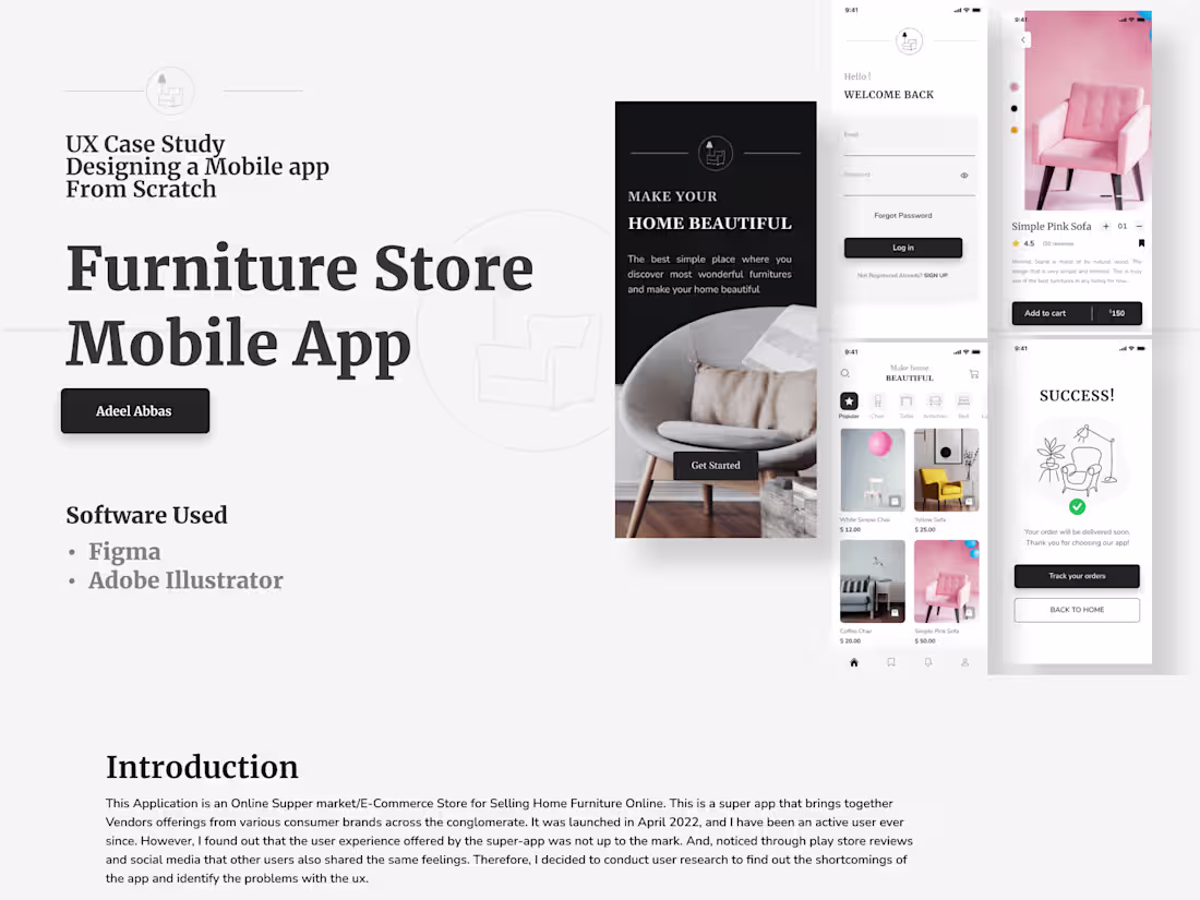 Cover image for E-commerce Furniture Store App UIUX