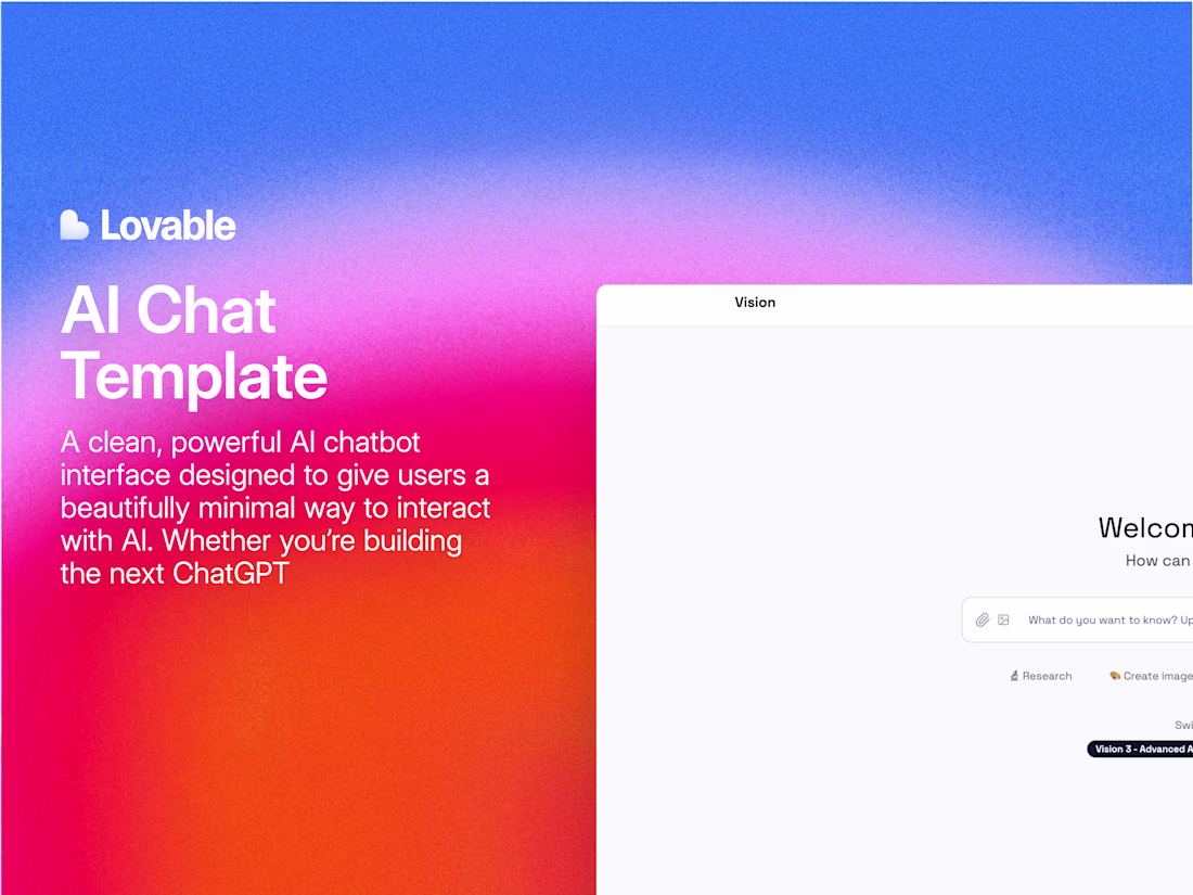 Cover image for Vision - AI Chat Assistant Template