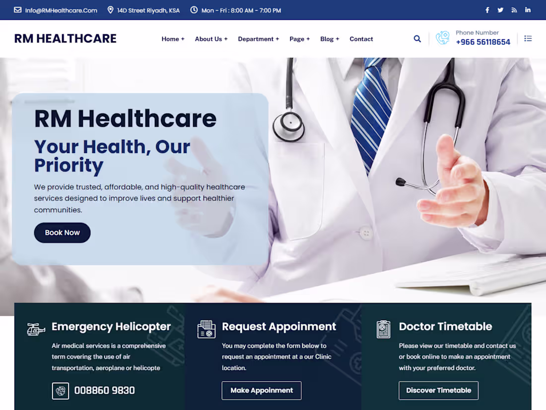 Cover image for 🏥 RM Healthcare - Website