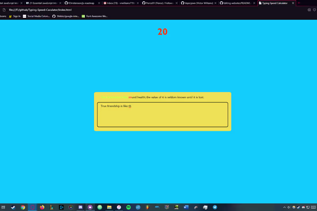Cover image for Typing Speed Calculator
