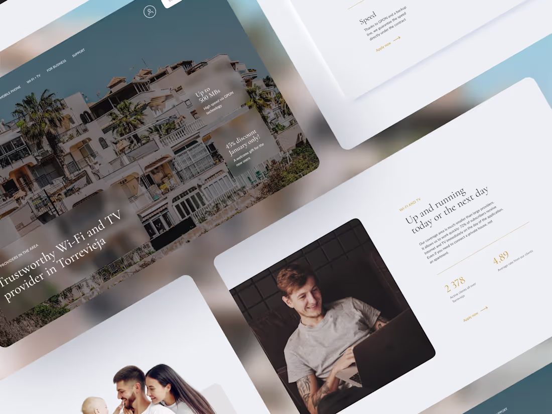 Cover image for Landing page for a TV provider