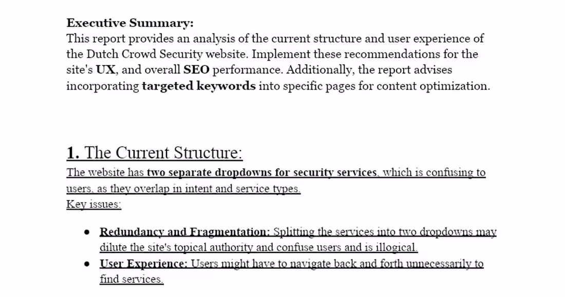 Cover image for UX & SEO Optimization Report