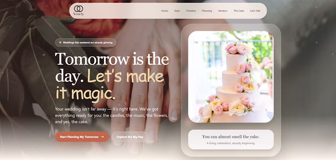 Cover image for Beautiful Wedding Page - Scroll