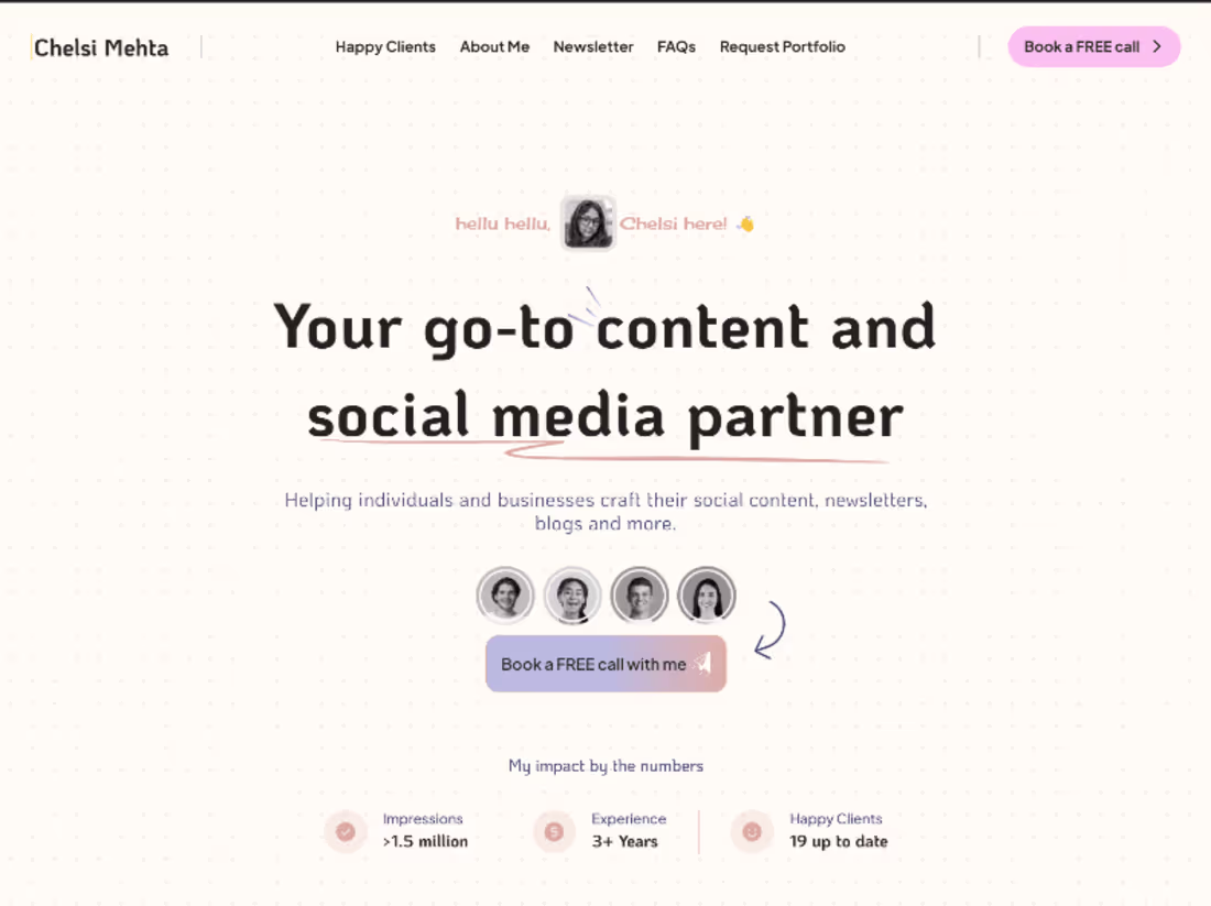 Cover image for Chelsi Mehta - Landing Page & Framer Development