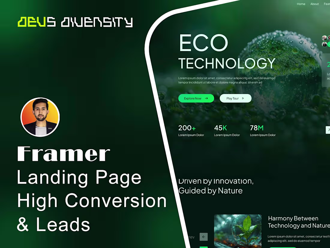 Cover image for Framer Landing Page - High Conversion / Leads