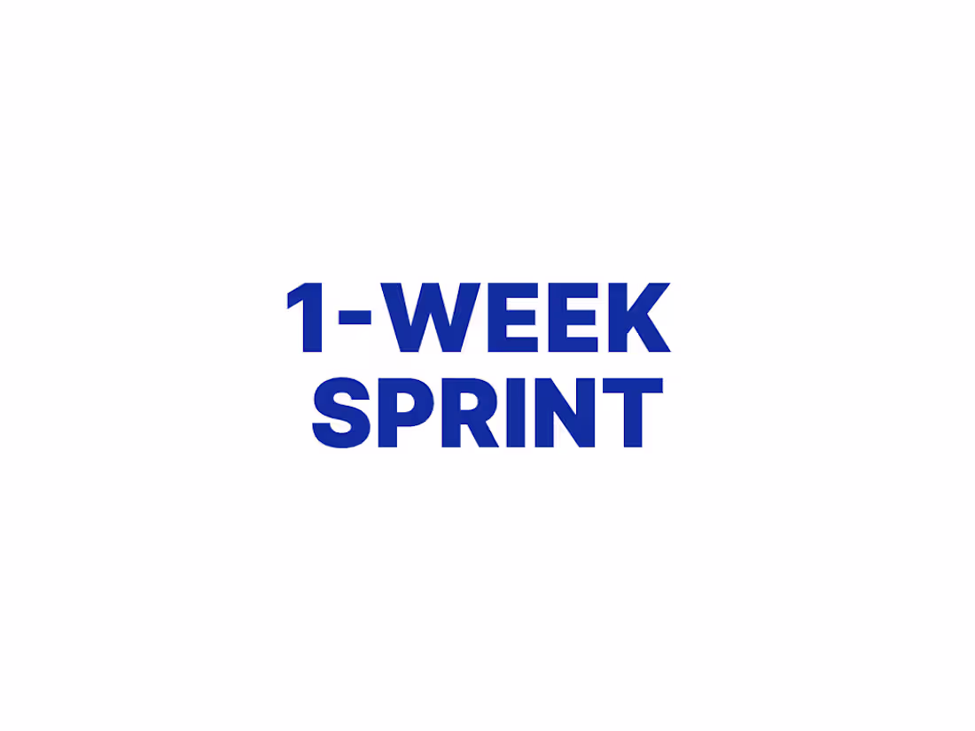 Cover image for 1-week Sprint