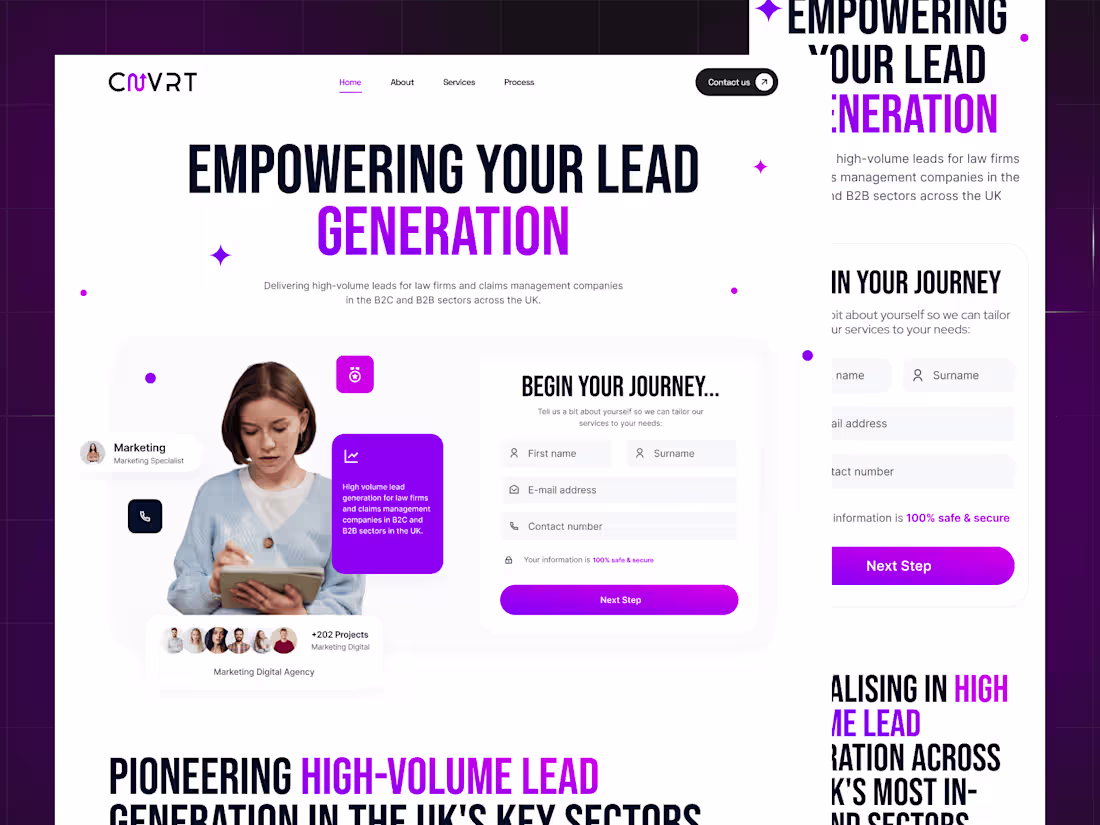 Cover image for CNVRT – High-Performance Lead Generation Landing Page