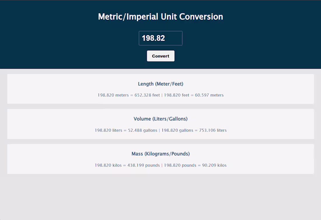 Cover image for Metric-Imperial Unit Conversion
