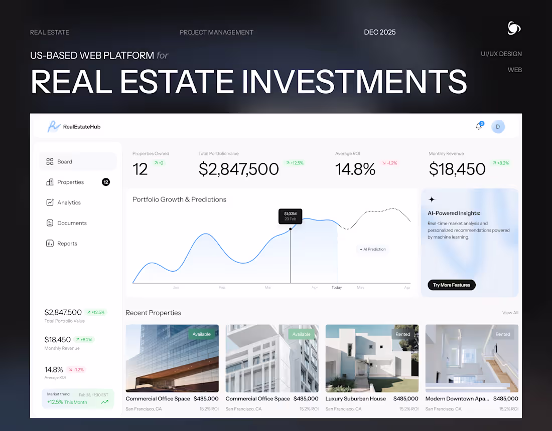 Cover image for Real Estate Investment Platform | Ronas IT