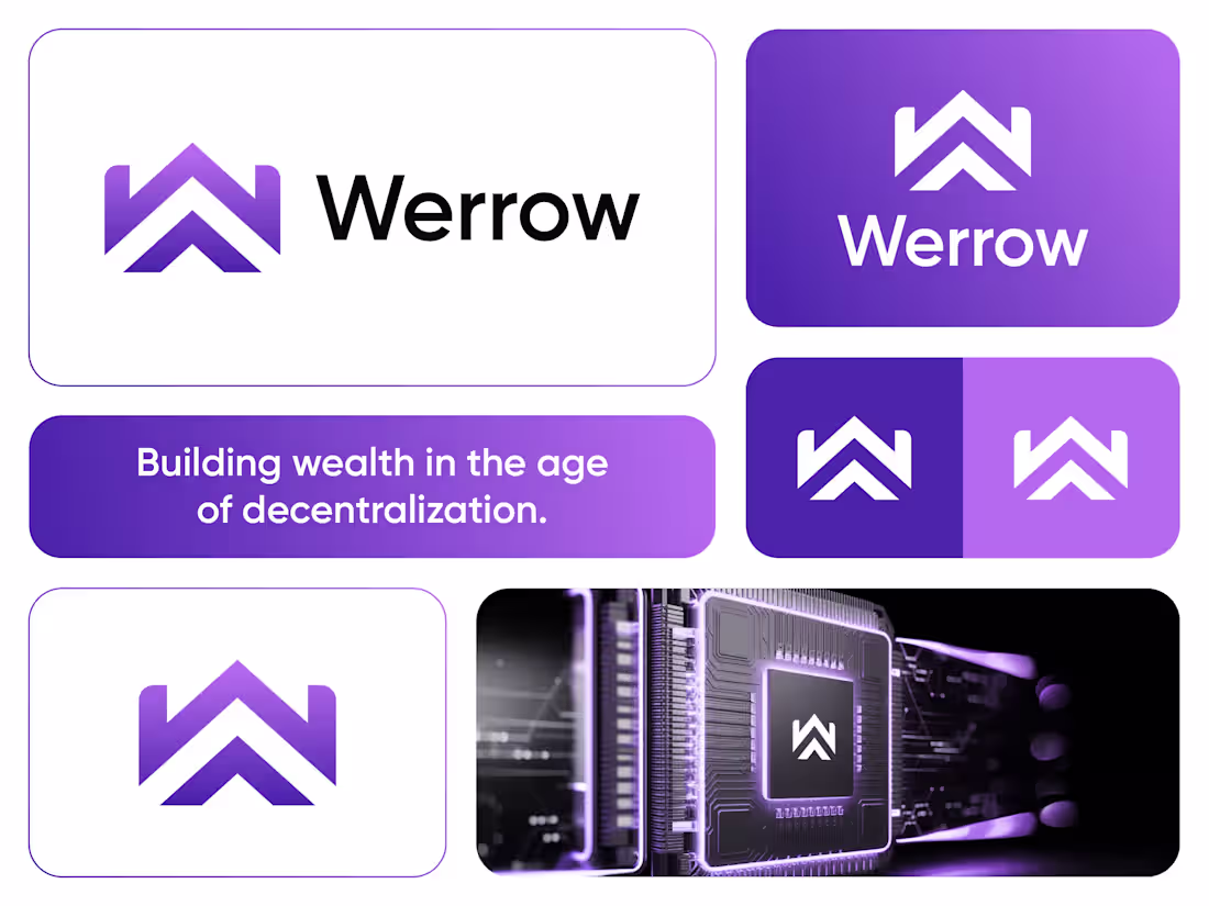 Cover image for Werrow - Lettermark Logo Design for Crypto and Web3