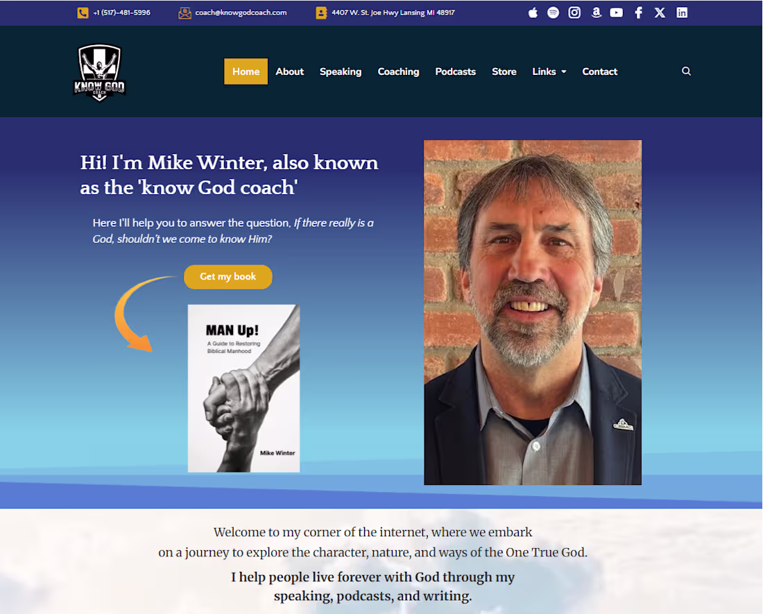 Cover image for WordPress Site Redesign for knowGodCoach