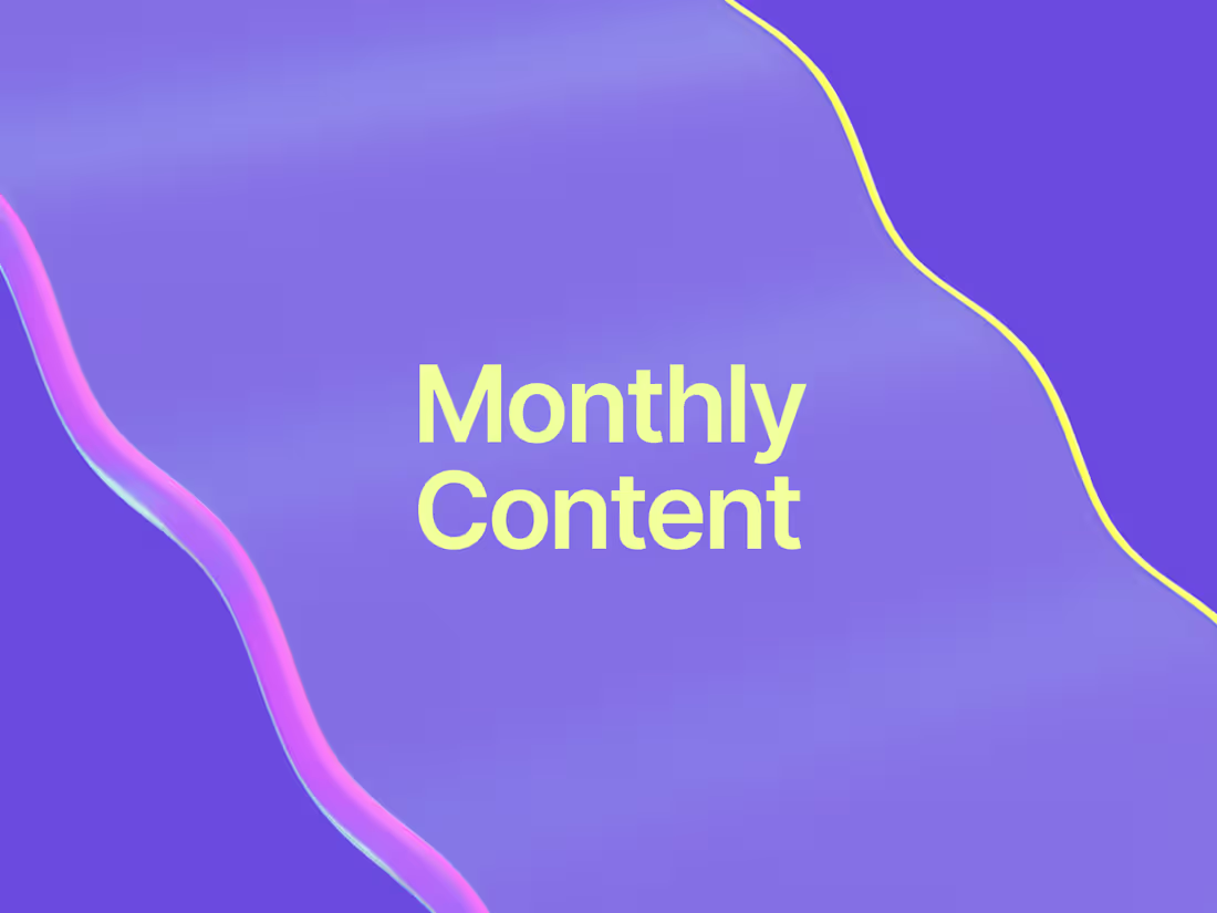 Cover image for Monthly Content Package 