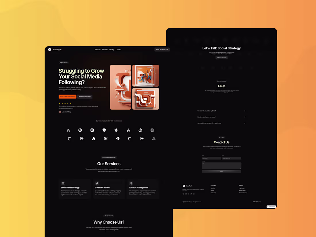 Cover image for Landing Page in Framer