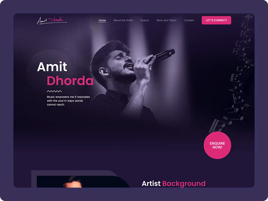 Cover image for Amitdhorda.com (http://Amitdhorda.com) is a fully custom, La...