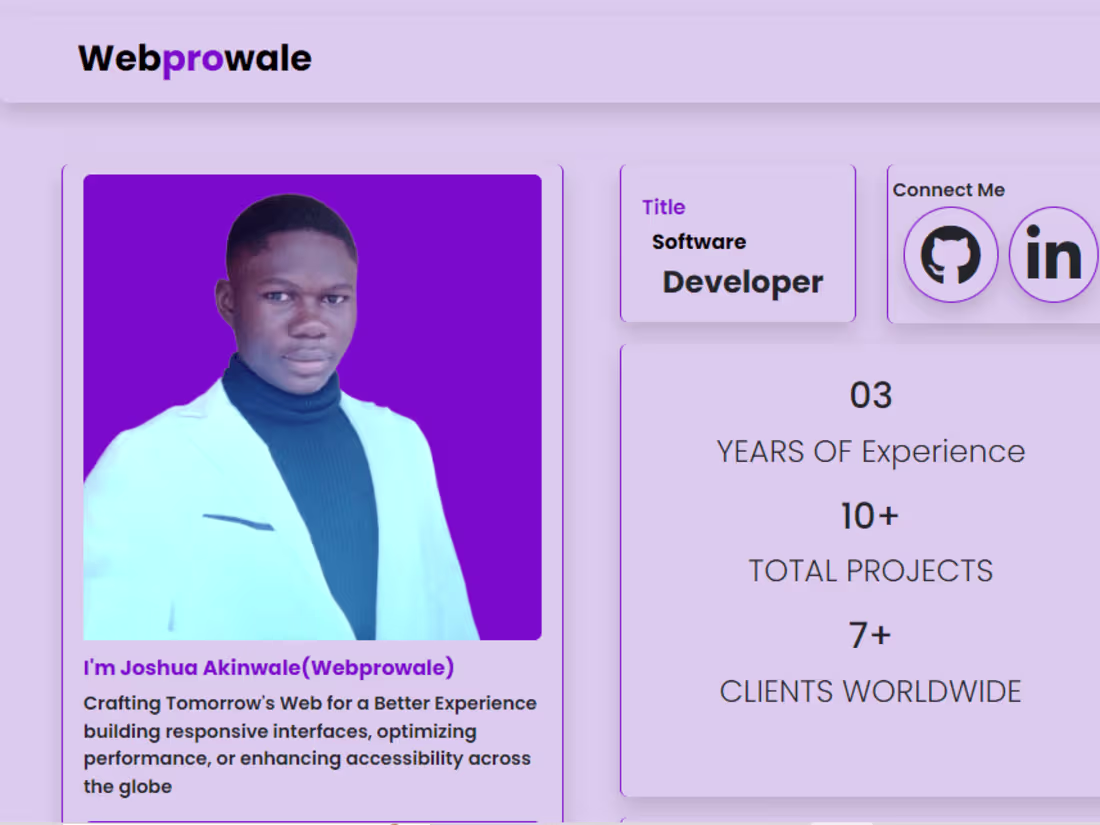 Cover image for Webprowale || Software Developer