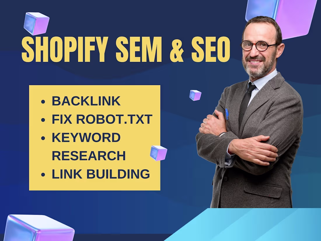 Cover image for Help you do shopify marketing for Search Engine Marketing