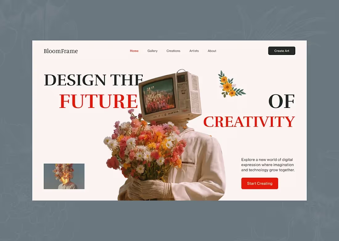 Cover image for Creative Art Platform Landing Page