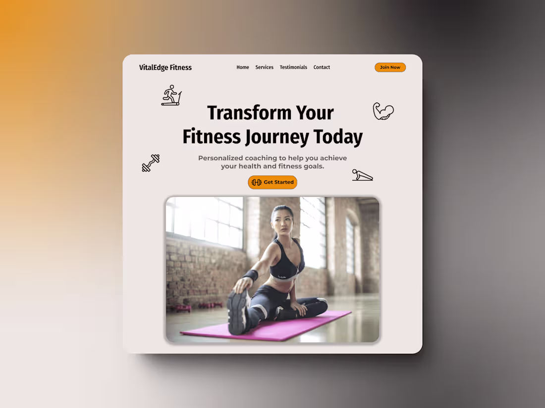 Cover image for Empowering Fitness Journeys: VitalEdge Fitness Brand Website Des