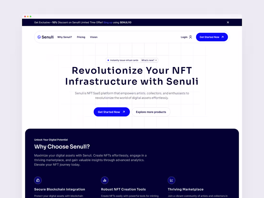 Cover image for SaaS - NFT Landing Page
