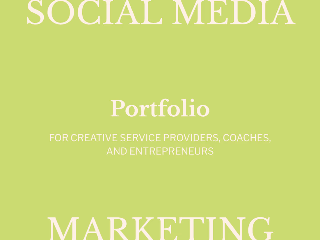 Cover image for Social Media Marketing Portfolio