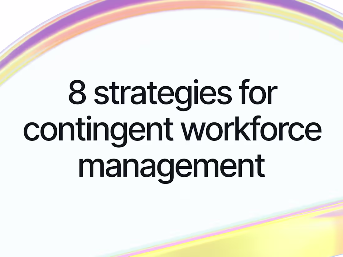 Cover image for 8 Strategies for Contingent Workforce Management