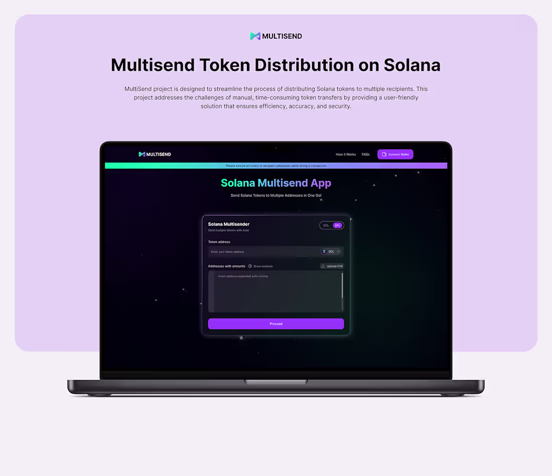Cover image for Solana Token Multisender  (Behance)