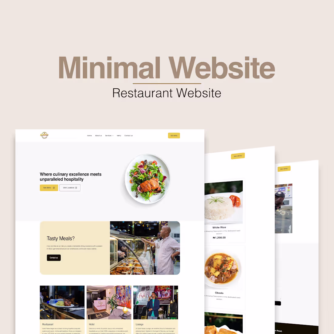 Cover image for Project Title: Hospitality Platform: Goldplates Feast house ...