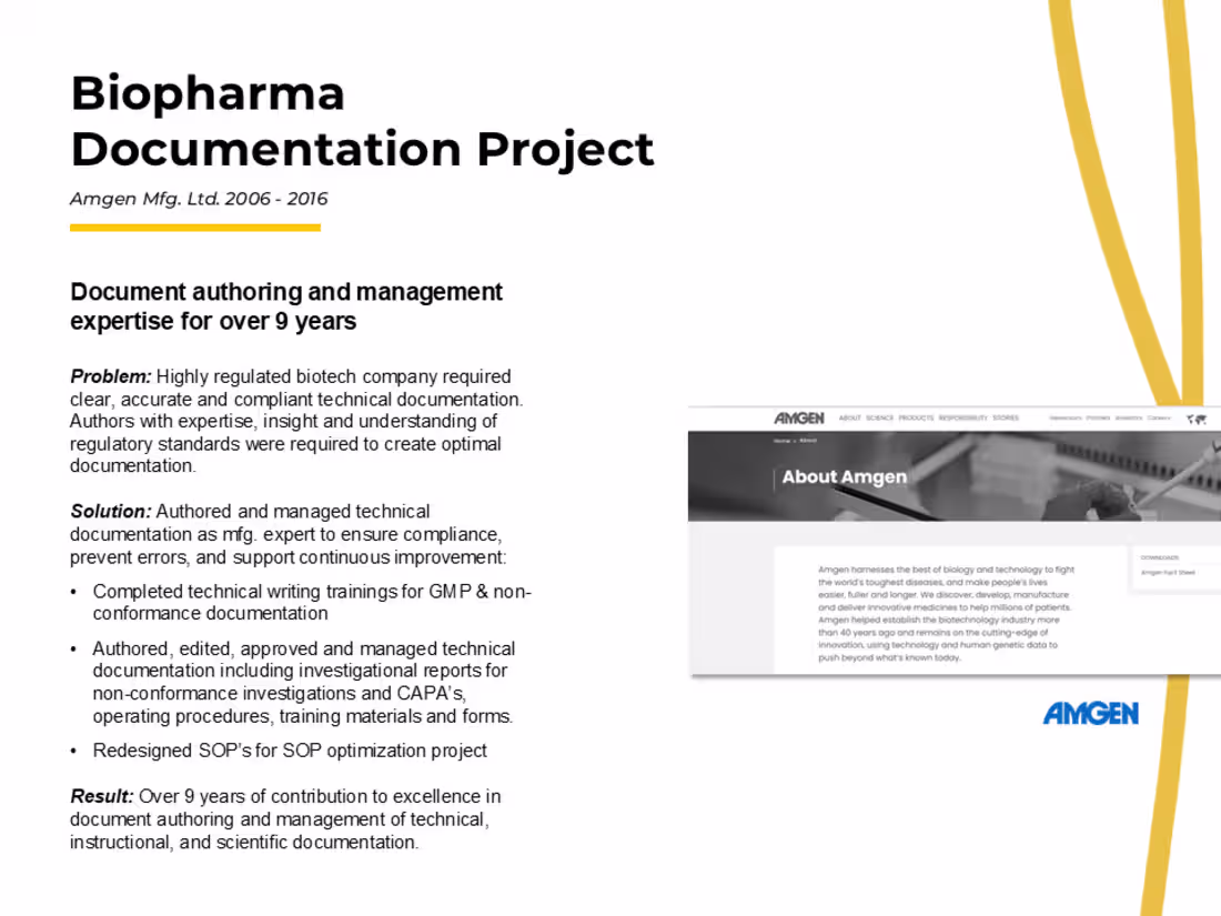 Cover image for Biopharma Documentation Project 