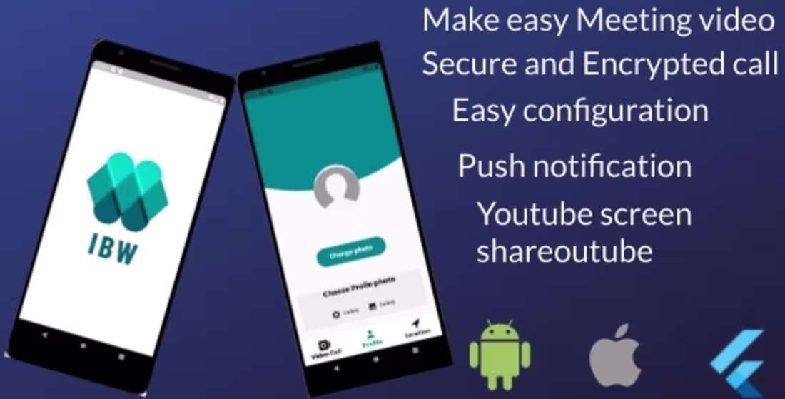Cover image for IBW-Meet - Flutter Video Conference And Meeting App for Android…