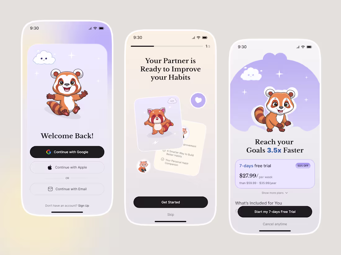 Cover image for Habit Tracker App UI Design