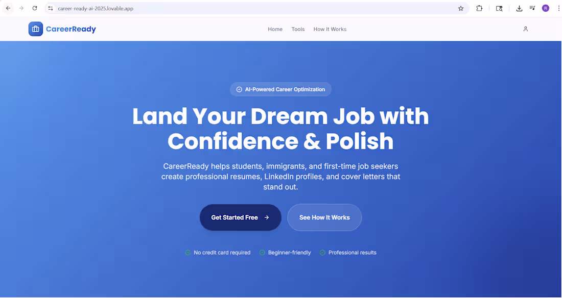Cover image for An AI-powered career readiness platform built to help job se...