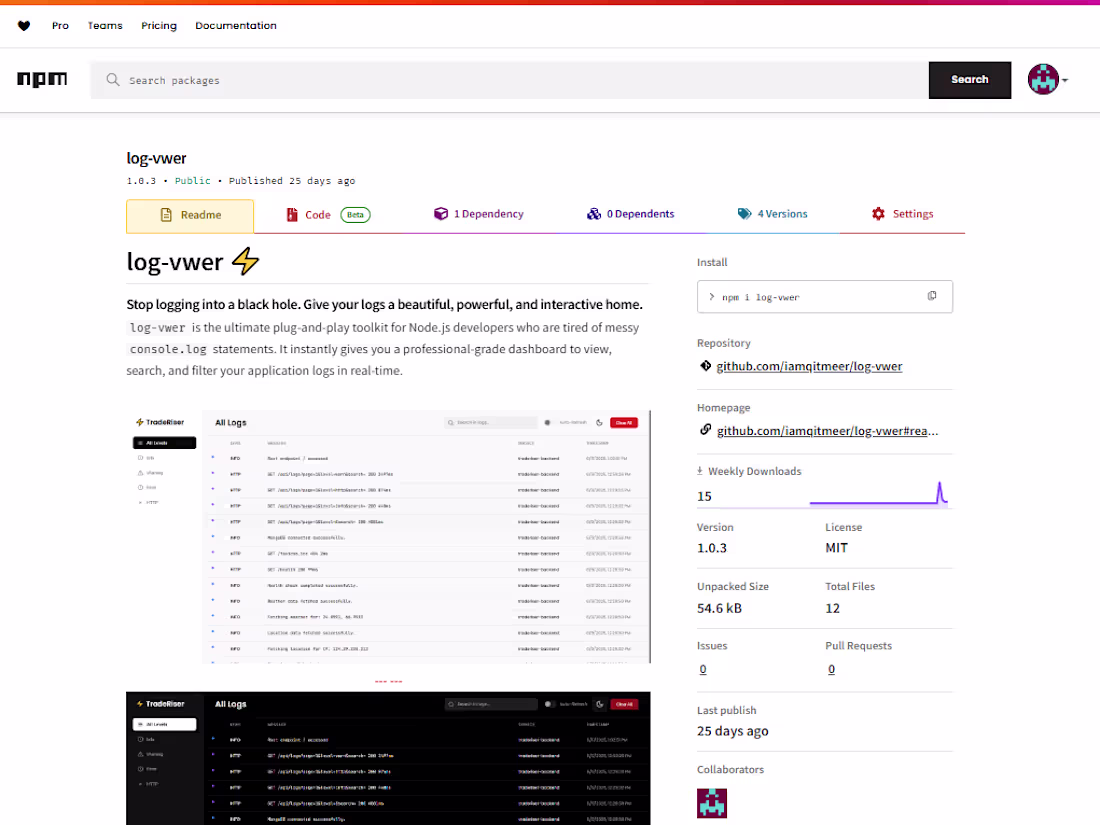 Cover image for Development of log-vwer Toolkit for Node.js
