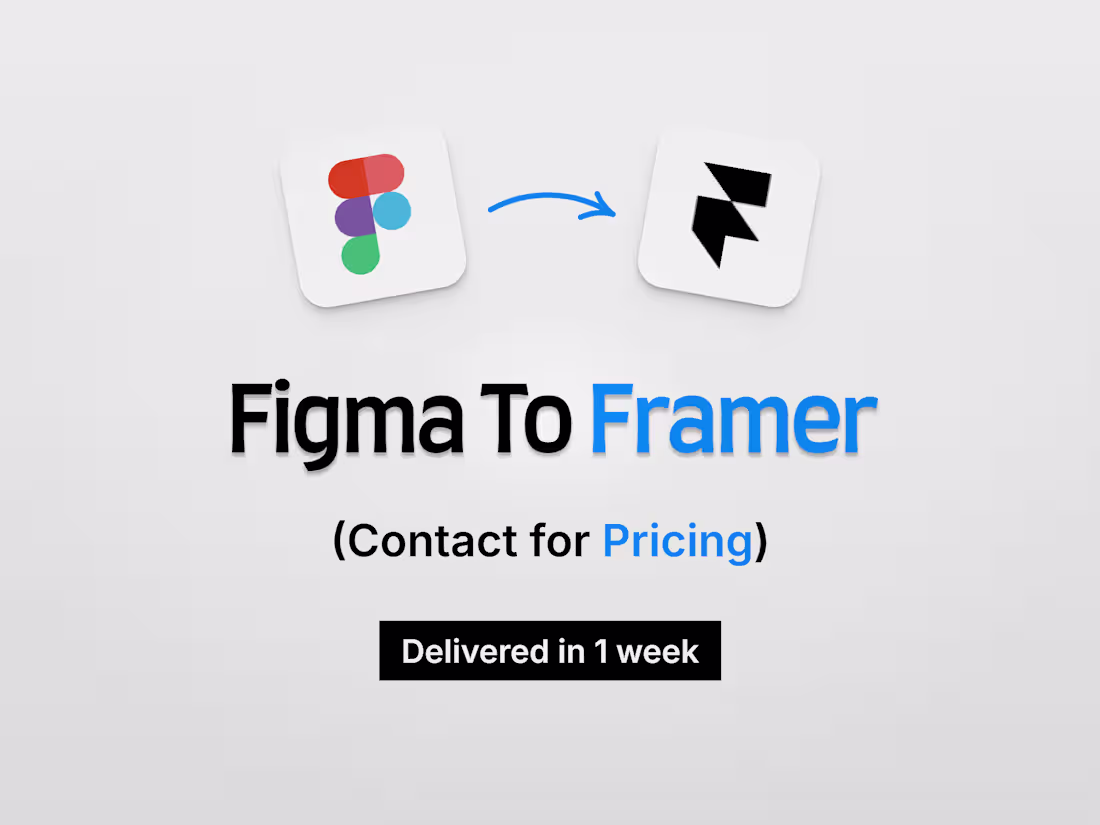 Cover image for Figma to Framer Website