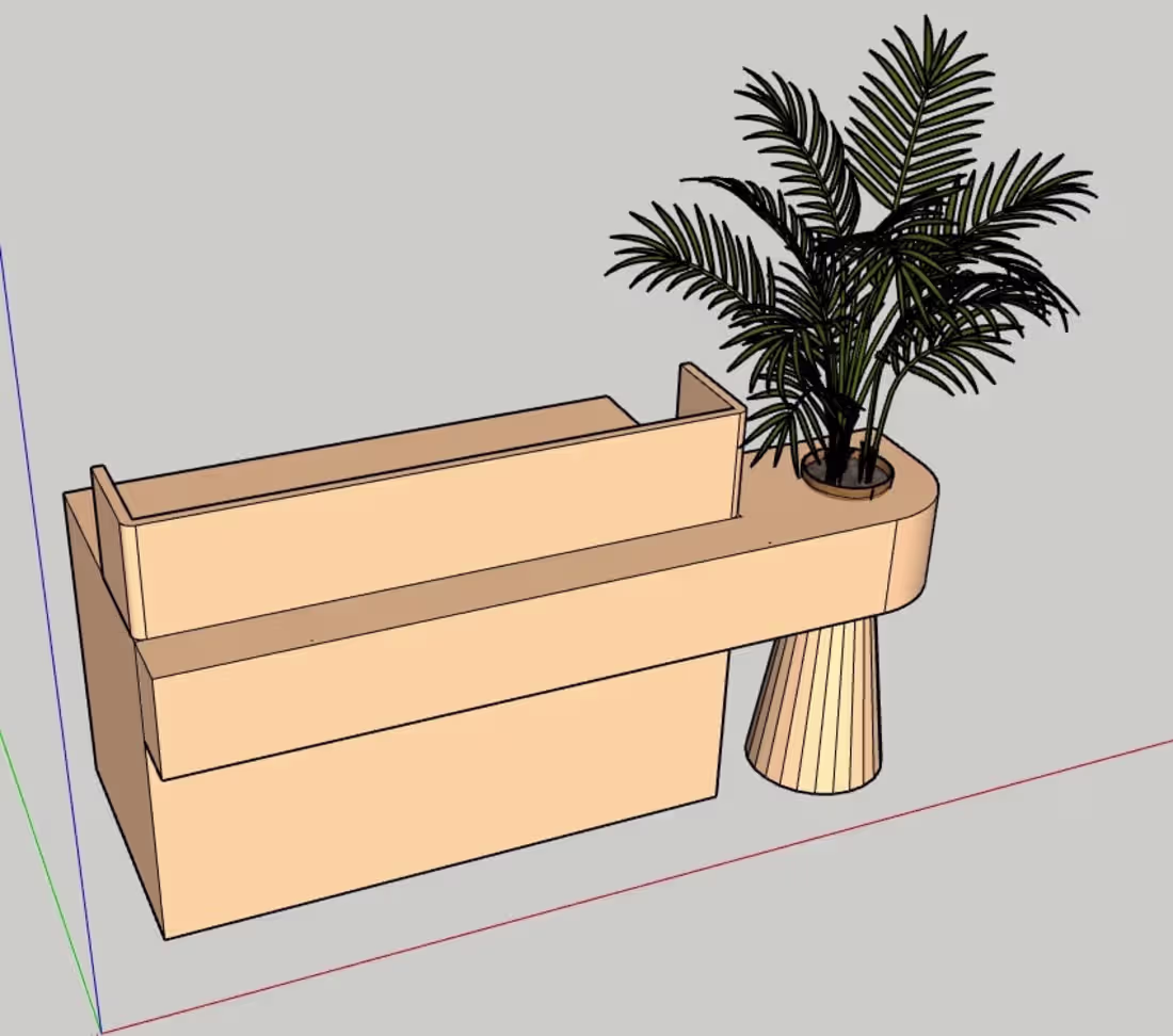 Cover image for 3D Work For Reception Table