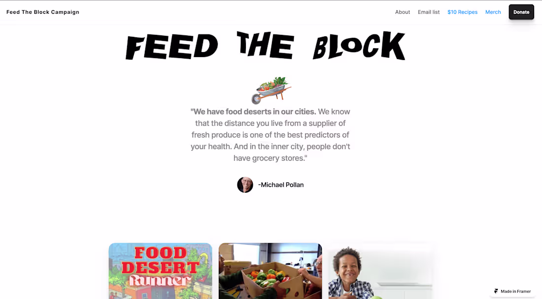 Cover image for Feed the Block Campaign / Fighting Food insecurity in the Bronx 