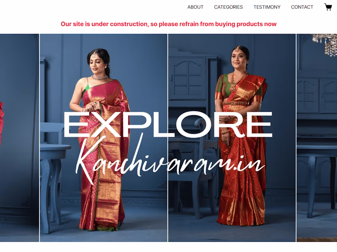 Cover image for E commerce website for Kanchivaram.in