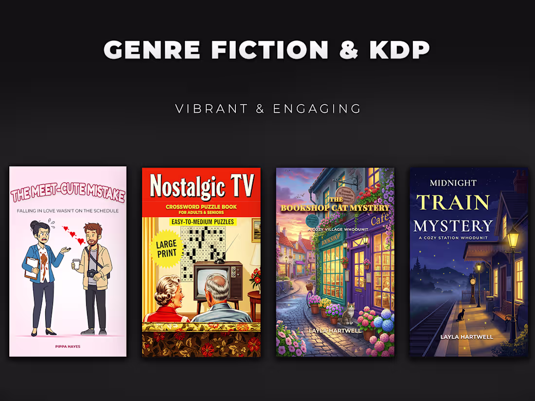 Cover image for Genre Fiction & KDP Book Covers Vibrant and engaging covers ...