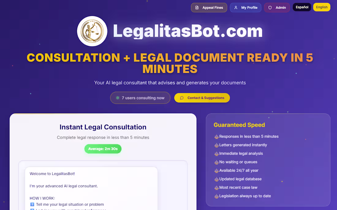 Cover image for Legalitasbot - AI based legal